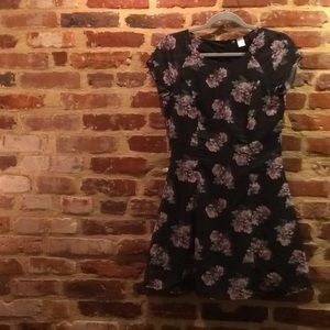 Black and pink flower Dress